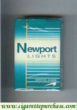 Newport Lights Menthol green and white cigarettes soft box